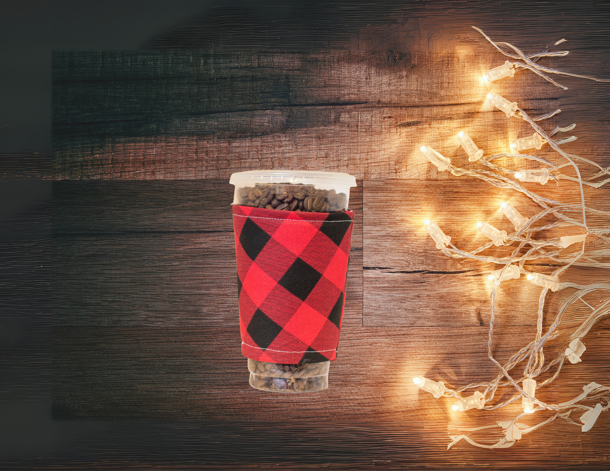 Buffalo Plaid Iced Coffee Sleeve